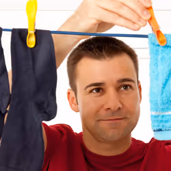 Lot de 4 cordes à linge, 30 m chacune, 120 m au total, noyau acier, pvc, extérieur & intérieur, à tendre, bleu - Relaxdays