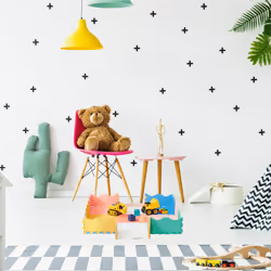 Relaxdays - Tapis de jeu, 25 pièces en tout, avec bordure, sans substances nocives, lavables, mousse, multicolore