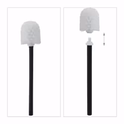 Relaxdays - Serviteur wc, non fixe, support pour papier toilette, brosse et porte-brosse, 75x18,5x18,5 cm, noir - gris - Vue supplémentaire 7