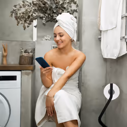 Relaxdays - Serviteur wc, non fixe, support pour papier toilette, brosse et porte-brosse, h x l x p: 75x18,5x18,5 cm, noir