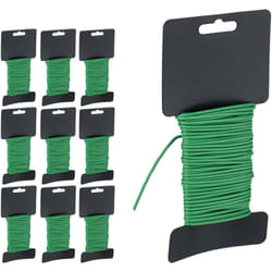 Relaxdays - Lot de 10 rouleaux fil de fer, longueur 10 m, diamètre 2,5 mm, revêtement, accessoires de jardinage, vert