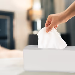 Boîte à mouchoirs avec couvercle en bambou, pour salle de bain, moderne, HxLxP: 10x23x13 cm, plastique, blanc - Relaxdays