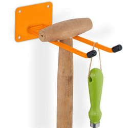 Relaxdays - Porte-outils (de jardin), rangement robuste, acier et plastique, longueur : 24 cm, orange