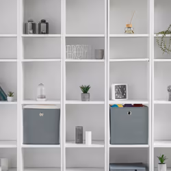 Boîtes de rangement, lot de 4, pliables, h x l x p : 30 x 30 x 30 cm, œillet, caisses pliables, gris - Relaxdays