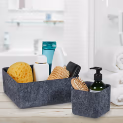 Panier rangement, 5 pièces, organiseur pour le tiroir ou l'armoire, pliable, 2 tailles, gris - Relaxdays