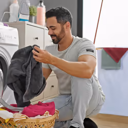 Panier à linge, avec couvercle, 105 l, bambou et polyester, pliable, transportable, blanc - nature - Relaxdays
