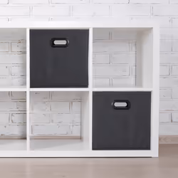 Relaxdays - Boîtes de rangement, lot de 4, caisses pliables, poignées, HxLxP: 32 x 33 x 33 cm, tissu non tissé, anthracite