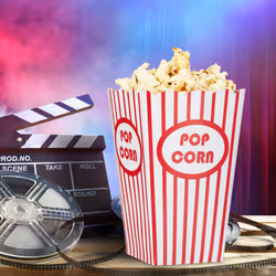 Relaxdays - Sachets à popcorns, lot de 72, rayures, rétro, cinéma, accessoires pour soirée film, carton, rouge - blanc