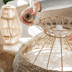6 rouleaux de ficelle en jute (chacune : 100 m), biodégradable, bricolage, jardin, emballage, nature - Relaxdays