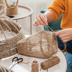 4 rouleaux de ficelle en jute (chacune 100 m), biodégradable, bricolage, jardin, emballage, nature - Relaxdays