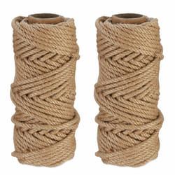 2 rouleaux de ficelle en jute (chacune : 30 m), biodégradable, bricolage, jardin, emballage, nature - Relaxdays