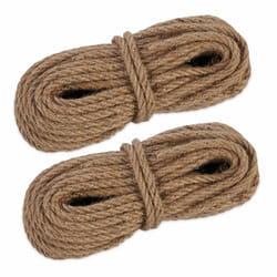 2 bottes de ficelle en jute (chacune 20 m), biodégradable, bricolage, jardinage. emballage, nature - Relaxdays