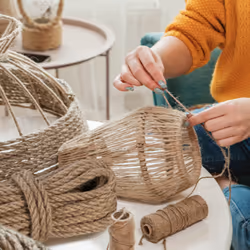 2 bottes de ficelle en jute (chacune 20 m), biodégradable, bricolage, jardinage. emballage, nature - Relaxdays