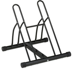 Relaxdays - Râtelier pratique pour 2 vélos, métal, roues de largeur 60 mm max., hlp : 57 x 60,5 x 55 cm, intérieur, noir