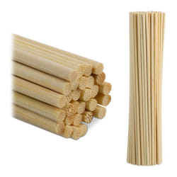 Relaxdays Tiges en bambou Bâtonnets bricolage 200 pièces 30 cm pour bricolage tuteurs plantes ronds naturel