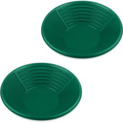 Relaxdays Batée d'orpaillage, lot pratique de 2, H x D : 8 x 38 cm, en plastique, 3 zones, verte