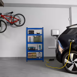 Relaxdays - tagère à charge lourde, HxLxP : 150x75x30 cm, jusqu'à 875 kg, 5 niveaux, cave, garage, stockage, acier, bleu