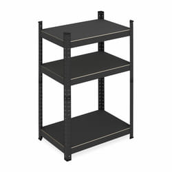 Relaxdays - tagère à charge lourde, HxLxP: 90x60x40 cm, 750 kg, 3 niveaux, acier, pour cave, garage, à emboîter, noir
