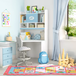 Relaxdays - Tapis pour la chambre de votre enfant, 10 cases, jouer à la marelle, 179 x 67 cm, multicolore