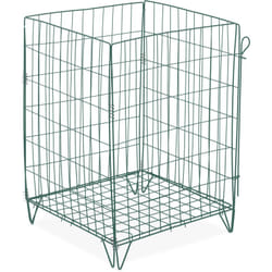 Relaxdays - Composteur de jardin en métal, fond grillagé et pieds, pour déchets organiques, acier, hlp 68x46x46 cm, vert