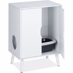 Avec ce meuble de toilette pratique, vous offrez un lieu de repos cosy et un endroit discret à votre petit félin afin de plac ...