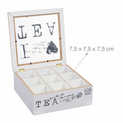 Relaxdays 4052025474959 coffret à thé Acrylique, Panneaux MDF