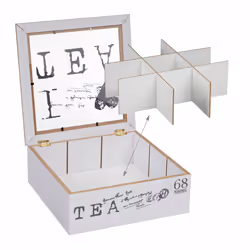 Relaxdays 4052025474959 coffret à thé Acrylique, Panneaux MDF