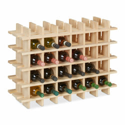 Relaxdays - casier à vin, pour 24 bouteilles, étagère vin, diy, hlp : 54 x 75 x 24 cm, cave, cuisine, bois de pin, nature