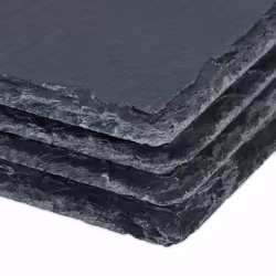 Relaxdays 4052025476144 assiette Assiette à apéritif Rectangulaire Anthracite 4 pièce(s)