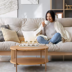 Porte-bougies avec plateau et pierres décoratives, 39,5 cm, décoration de table, salle à manger, salon, blanc - Relaxdays