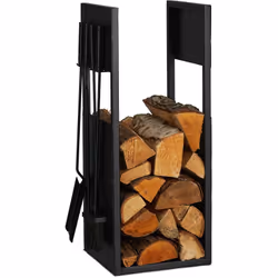 Ce rangement pour bois de chauffage dispose de couverts de cheminée. Il vous permet de stocker les bûches de bois que ce soit ...