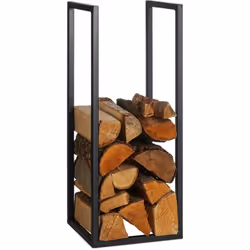 Ce porte-bûches permet de ranger le bois de votre cheminée ou de votre poêle de manière ordonnée. Ainsi, vous avez à tout mom ...