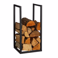 Ce porte-bûches permet de ranger le bois de votre cheminée ou de votre poêle de manière ordonnée. Ainsi, vous avez à tout mom ...