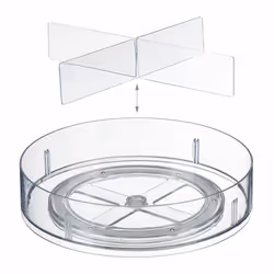 Relaxdays 4052025479251 Fridge/Freezer Parts & Accessories Organisateur rotatif Transparent