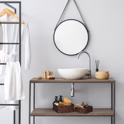 Relaxdays - 3 paniers de rangement, 3 tailles différentes, aspect tressé, corbeille en plastique, salle bain, marron