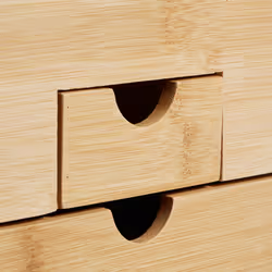 Relaxdays - Organisateur bureau, 2 tiroirs, 3 compartiments, bambou, HxLxP : 12 x 24 x 14,5 cm, rangement, nature - Vue supplémentaire 7