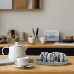 Relaxdays - Porte-bougies avec plateau, 4 bougeoirs, sable décoratif, déco bougies, salon, chambre, cuisine, gris/blanc