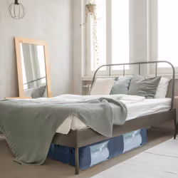 Relaxdays sac de rangement, lot de 6, housse couettes, fermeture éclair, boîte vêtements, HLP : 35 x 60 x 43 cm, gris