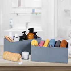 Organiseurs de tiroirs, 8 boîtes de rangement pour le dressing, 3 tailles, armoire & tiroirs, pliables, gris - Relaxdays