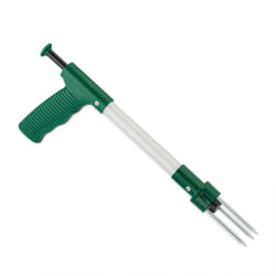 Relaxdays - Désherbeur, arracher les mauvaises herbes, mécanisme d'éjection, longueur : 37 cm, extracteur, vert - argenté