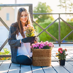 Relaxdays - Pot de fleur, lot de 3, en zostère, 3 tailles, pot intérieur en zinc, pour jardin, balcon, terrasse, nature