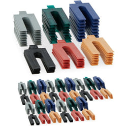 Relaxdays - entretoise en plastique, lot de 288, cales de vitrage en 6 tailles, espaceurs, 1 - 6 mm, différentes couleurs