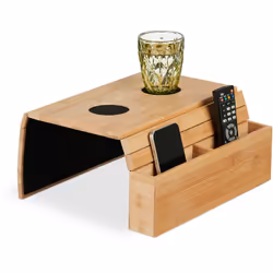 Équipez l’accoudoir de votre fauteuil de cette superbe tablette en bambou pour que vous puissiez y déposer des boissons, des  ...