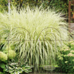 Clôture jardin en métal, 5 éléments avec ornements, h x l : 80x244,5 cm, éléments à planter, extérieur, bronze - Relaxdays
