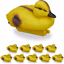 Avec ce lot de 10 canards en plastique, vous embellissez votre fontaine ou étang tout en ajoutant une touche pittoresque à vo ...