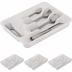 Un range-couverts est l'accessoire de cuisine idéal pour organiser et trier les couteaux, fourchettes, cuillères et autres us ...