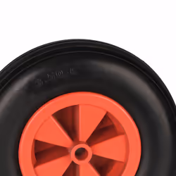 Relaxdays - Roue de brouette 3.50-6, lot de 2, caoutchouc, jante en plastique, pour chariot, jusqu'à 100 kg, noir - rouge - Vue supplémentaire 6