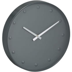 Relaxdays - Horloge murale, design moderne, pour le bureau, le salon ou la cuisine, diamètre : 30 cm, grise