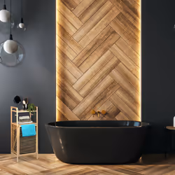 Relaxdays Meuble salle de bain avec bac linge, 2 niveaux, HxLxP: 95x40x30 cm, inclinable, bambou, tissu, nature - noir