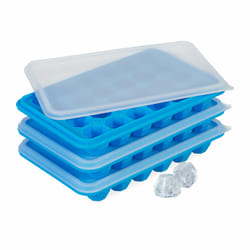 Relaxdays 4052025486457 moule à glace pour batonnet 3 pièce(s) Bleu, Transparent
